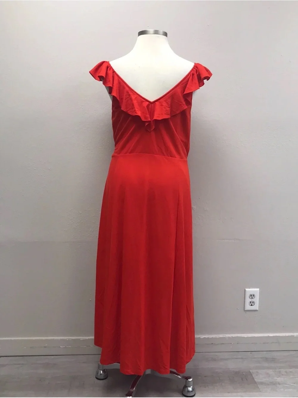 Nurode Ruffle Trim Wrapped Maxi Dress - Size 2X